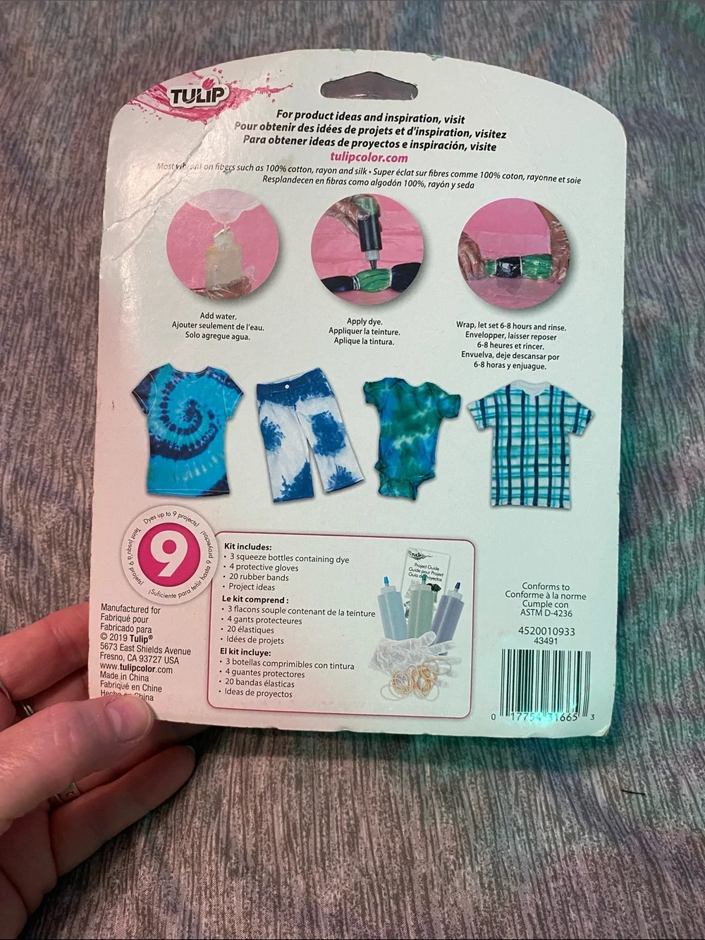 Tulip One-Step Tie-Dye Kit Premium Supplies Easy Techniques & Fabric Designs NEW